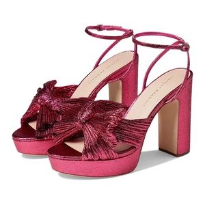 Loeffler Randall Natalia Platform Bow Heel in Fuschia - 8.5